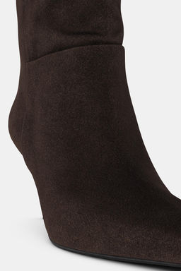 SPLIT SUEDE HEELED BOOTS - Zara фото 7