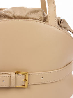 LACCOMA сумка АМ2420-темно-бежевый натуральная кожа хлопок