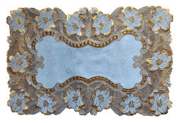 Набор салфеток 12 шт. 12*18 (30 см*45 см) арт. 1021G, 12-18-1021 БЕЛАЯ+ЗОЛОТО