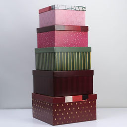 Набор подарочных коробок 10 в 1 Happy new year, 10 10 6 28 28 15 см - Дарите счастье фото 2