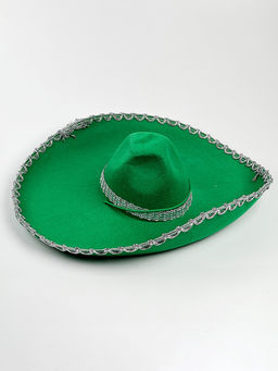 УЦЕНКА Карнавальная шляпа Сомбреро р-р 56-58, зелёная