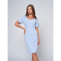 УЦЕНКА. Платье-футляр голубого цвета длины мини - 1001dress фото 4