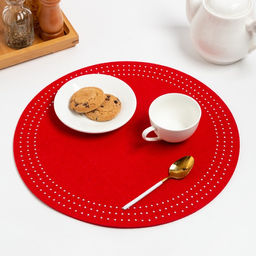 Набор сервировочных салфеток Доляна Стиль, цвет красный - 2 шт.
