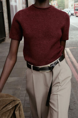 SHORT SLEEVE KNIT SWEATER - Zara фото 2