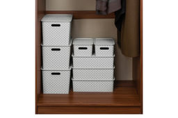 Корзинка с крышкой 7,5 л 35*24,5*10,5 см Береста светло-серая (модель 5221/08) - Elan gallery фото 7