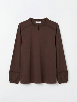 Bisiklet Yaka Nak??l? Bluz