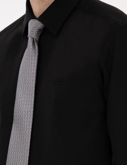 Siyah Regular Fit Uzun Kollu Basic G_mlek