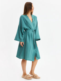Халат домашний женский KAFTAN Basic, размер 48-50, зелёный