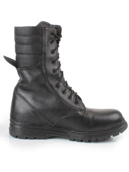 05-9002 BLACK Ботинки зимние мужские (натуральная кожа, искусственный мех)