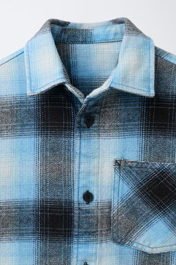 WASHED-EFFECT CHECK OVERSHIRT - Zara фото 8