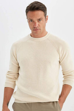 Standart Fit Normal Kesim Bisiklet Yaka Basic Duz Triko Kazak - Defacto фото 2