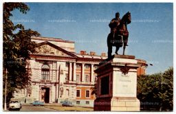 Открытка Ленинград  Памятник Петру I перед Инженерным замком