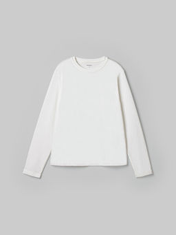 Лонгслив из 100% хлопка "Молоко" женский