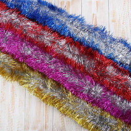 Цена за 10 шт. Мишура Праздник d-9,5 см 200 см, микс