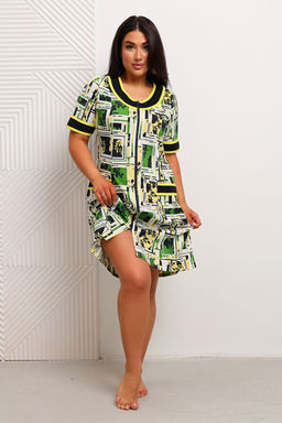 Халат женский из кулирки Марфа цитрусовый микс - Амадэль фото 23