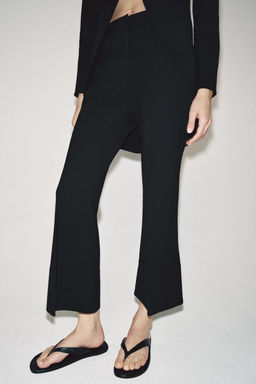 PANTAL?N CROPPED FLARE ZW COLLECTION LIMITED EDITION / Negro - Zara фото 2
