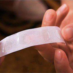 Цена за 25 шт. Клейкая лента двухсторонняя «Круглый прозрачный», 100 шт., в рулоне