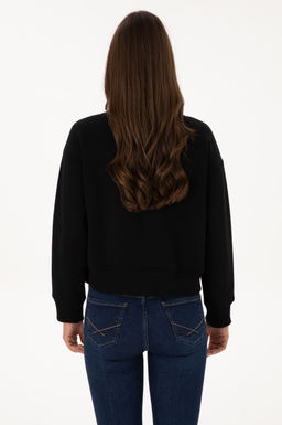Kad_n Siyah Basic Sweatshirt Sepette S_rpriz _ndirim - U.s. polo assn фото 5