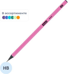 Карандаш чернографитный Attache Ameli HB б/ласт трехгр черн.дерево, в асс  фото 2