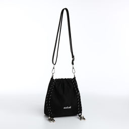 Сумка женская 20*7*18 отд на клапане, регул. ремень, черный - Simaland фото 4