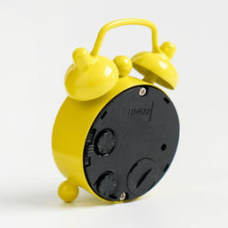 Будильник «Смайлик», дискретный ход, d=4 см, 6×4.5 см, жёлтые