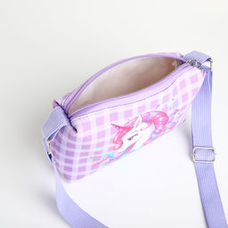 Сумка детская «Единорог», для девочки, на молнии, сиреневая