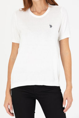 Kad_n Ekru Bisiklet Yaka Kazak