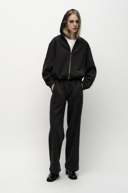 TEXTURED WIDE-LEG TROUSERS - Zara фото 2