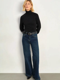 ЕМКА / Плотные тёмно-синие джинсы  Flare Leg 379 - Emka фото 6