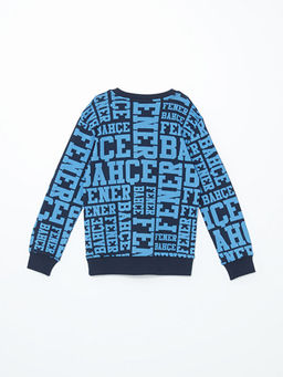 Bisiklet Yaka Fenerbah?e Bask?l? Erkek ?ocuk Ti??rt - Waikiki фото 3