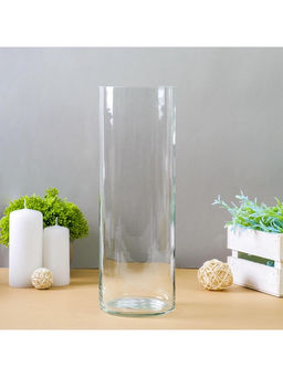 Ваза Трубка 107, 2.4 л, 30?10.7 см, стекло, прозрачная
