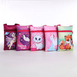 Цена за 5 шт. Сумка детская Волшебные зверята МИКС 16х11 см