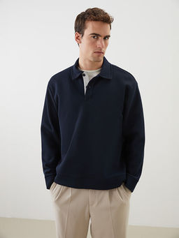 Polo Yaka Erkek Sweatshirt