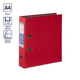 Expert Complete Регистратор PVC, мет.уг. 75 мм 50 шт. Premier A4 арочный механ. (разб.) лён красный EC1012245