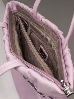 LACCOMA сумка Y1750-лавандовый натуральная кожа хлопок фото 4