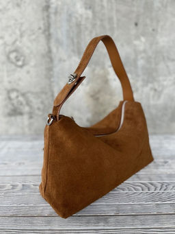 Женская замшевая сумка 8088-8 Рыжий - Sergio valentini фото 4