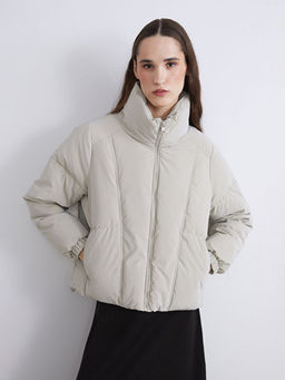 Dik Yaka Oversize Kad?n ?i?me Mont