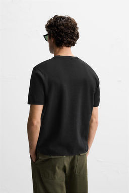 RELAXED FIT KNIT T-SHIRT - Zara фото 4