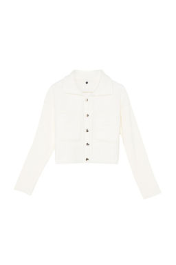 TRENDYOLMILLA Kemik Buklet Polo Yaka Mont Gorunumlu Triko H?rka TWOAW25HI00076  фото 7