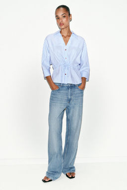 CAMISA RAYAS LAZOS / Marr?n-Azul