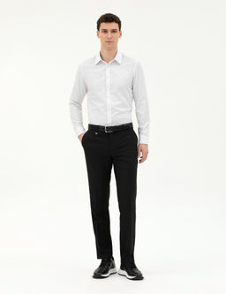 Beyaz Slim Fit Uzun Kollu G_mlek