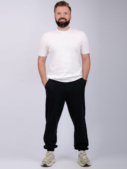 Джоггеры Тайлер 2 чёрные, футер 2-х нитка начес