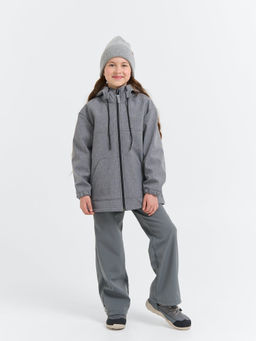 Куртка Softshell демисезонная "Серый меланж" 7+