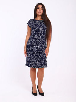 Платье "Эдельвейс" белый/темно-синий