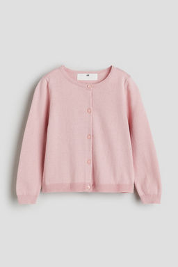 Cardigan en punto fino de algodon