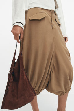 BOLSO PIEL PLANO LAZO / Marr?n - Zara фото 2