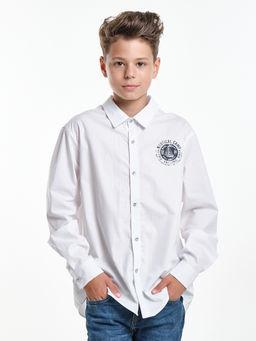 Рубашка белая для школы на праздник UD 7979 белый - Mini maxi фото 3
