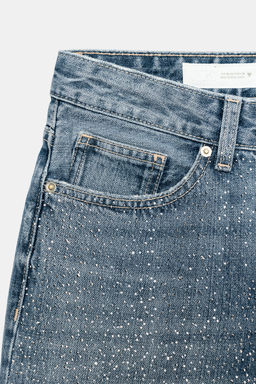 JEANS TRF RECTOS TIRO BAJO BRILLOS / Marino - Zara фото 6