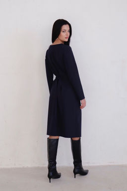 11298 Платье-футляр тёмно-синее - Martichelli фото 5