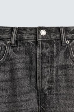 JEANS SLIM CROPPED FIT / Gris - Zara фото 13